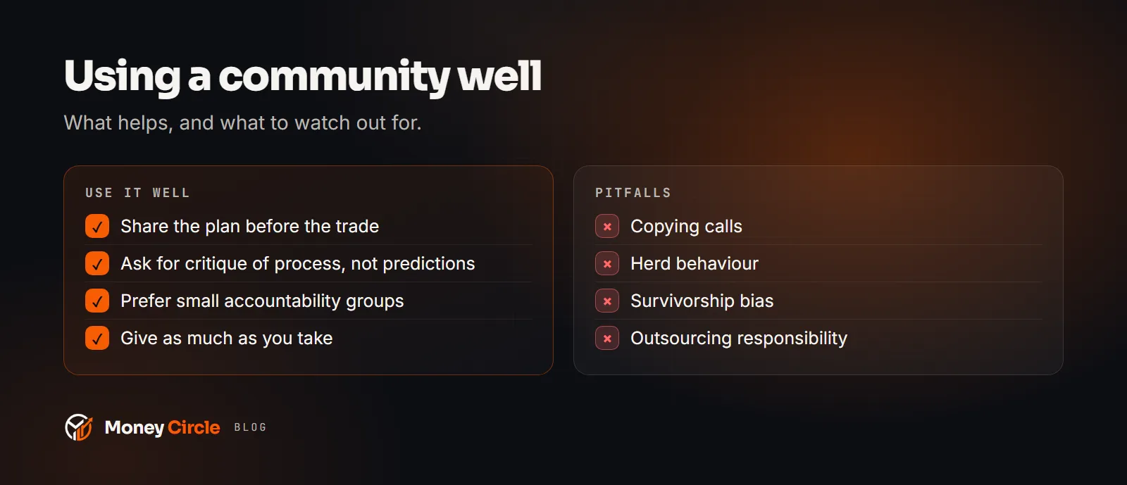 Using a community well, and the pitfalls to watch for